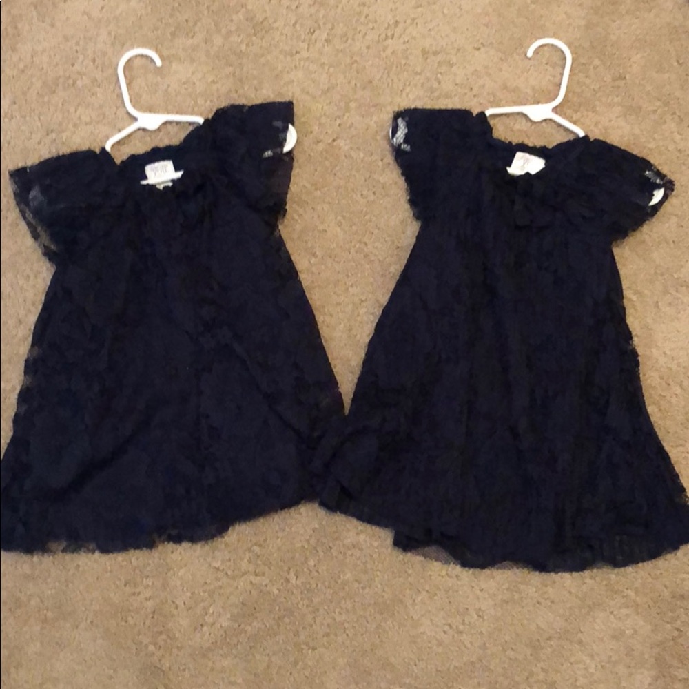 2 navy lace dresses TWINS